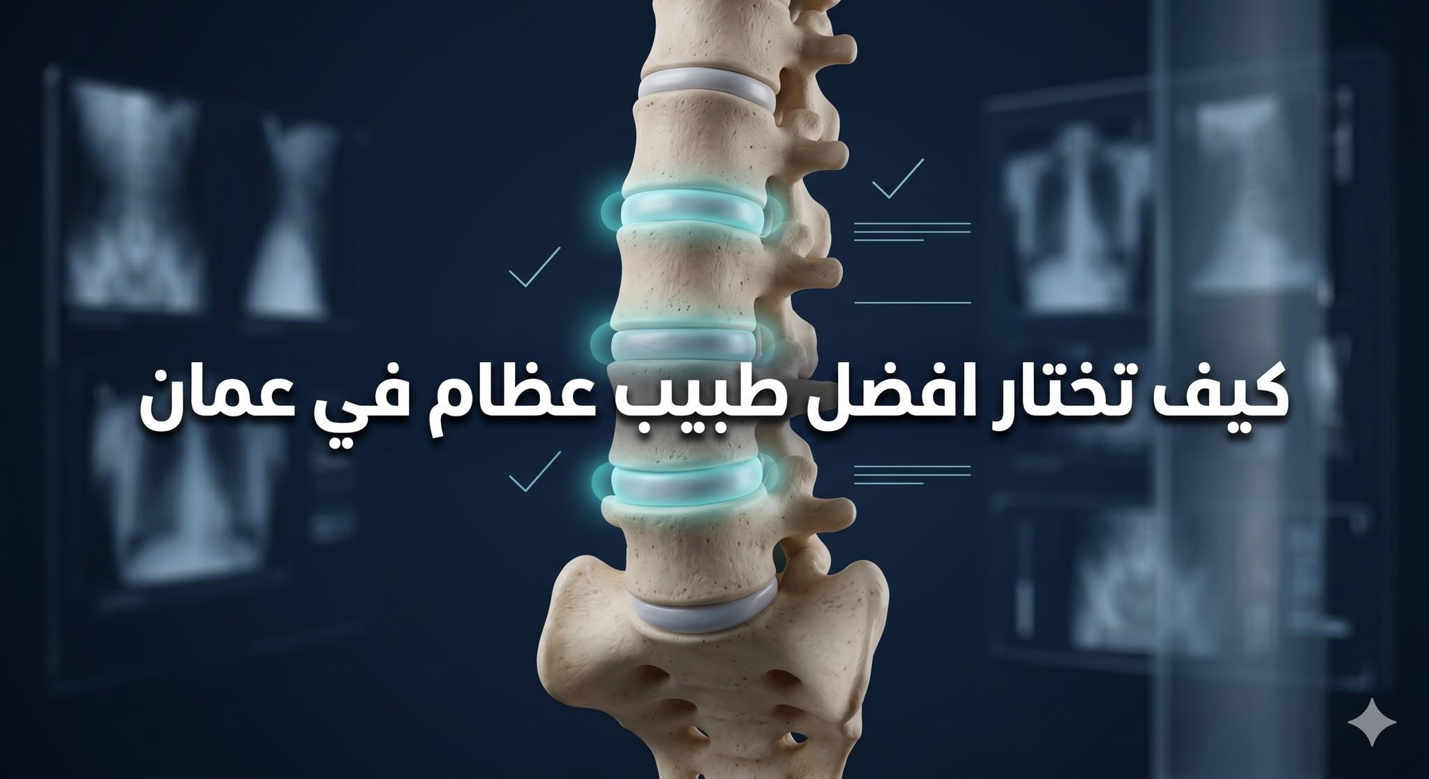 أفضل طبيب عظام في عمّان (دليل شامل لاختيار الطبيب المناسب 2026)